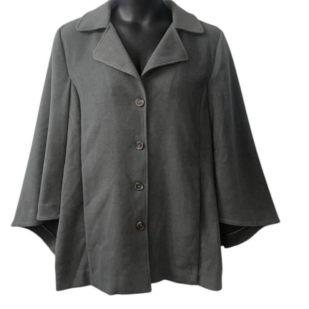 Joan Rivers Women's Gray Cape Coat